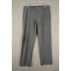 Ralph Lauren Black Label Dress Pants Mens 34x30 Gray Flat Front Trousers (34x28)